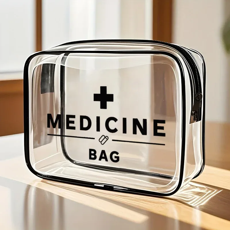 sac à fermeture éclair en pvc transparent imperméable, organiseur de cosmétiques pour les voyages d'été, sac de rangement pour articles de toilette et maquillage, trousse de toilette