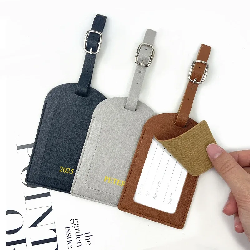 étiquette de bagage de luxe gravée avec initiales pour voyage, étiquette de valise pour vacances et voyages d'affaires, breloque de sac à main, nom personnalisé, vente en gros, cadeau de mariage
