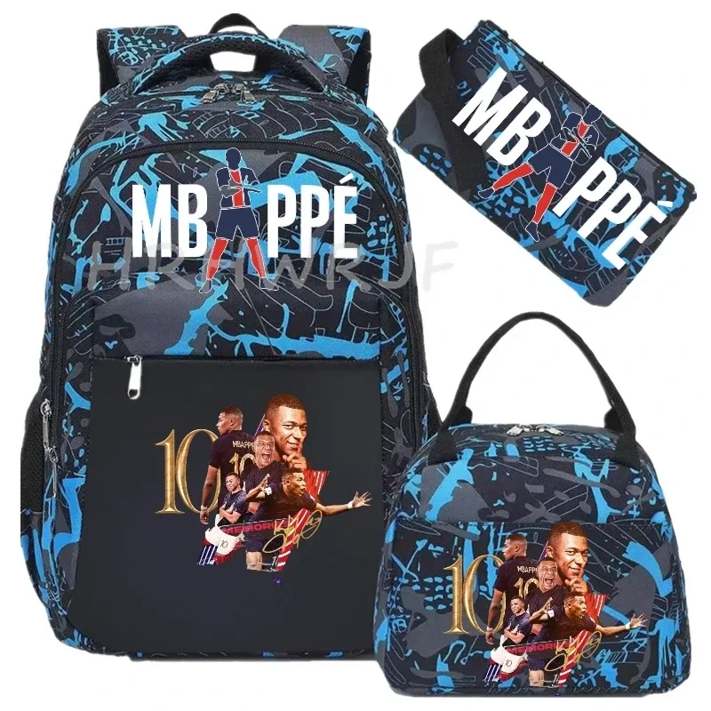 sac à dos pour ordinateur portable m-mbappes, pour femmes et hommes, sacs à dos décontractés pour le sport et le football, sac à dos oxford pour femmes, sac d'école pour hommes, sac de voyage, mochilas 3 pièces