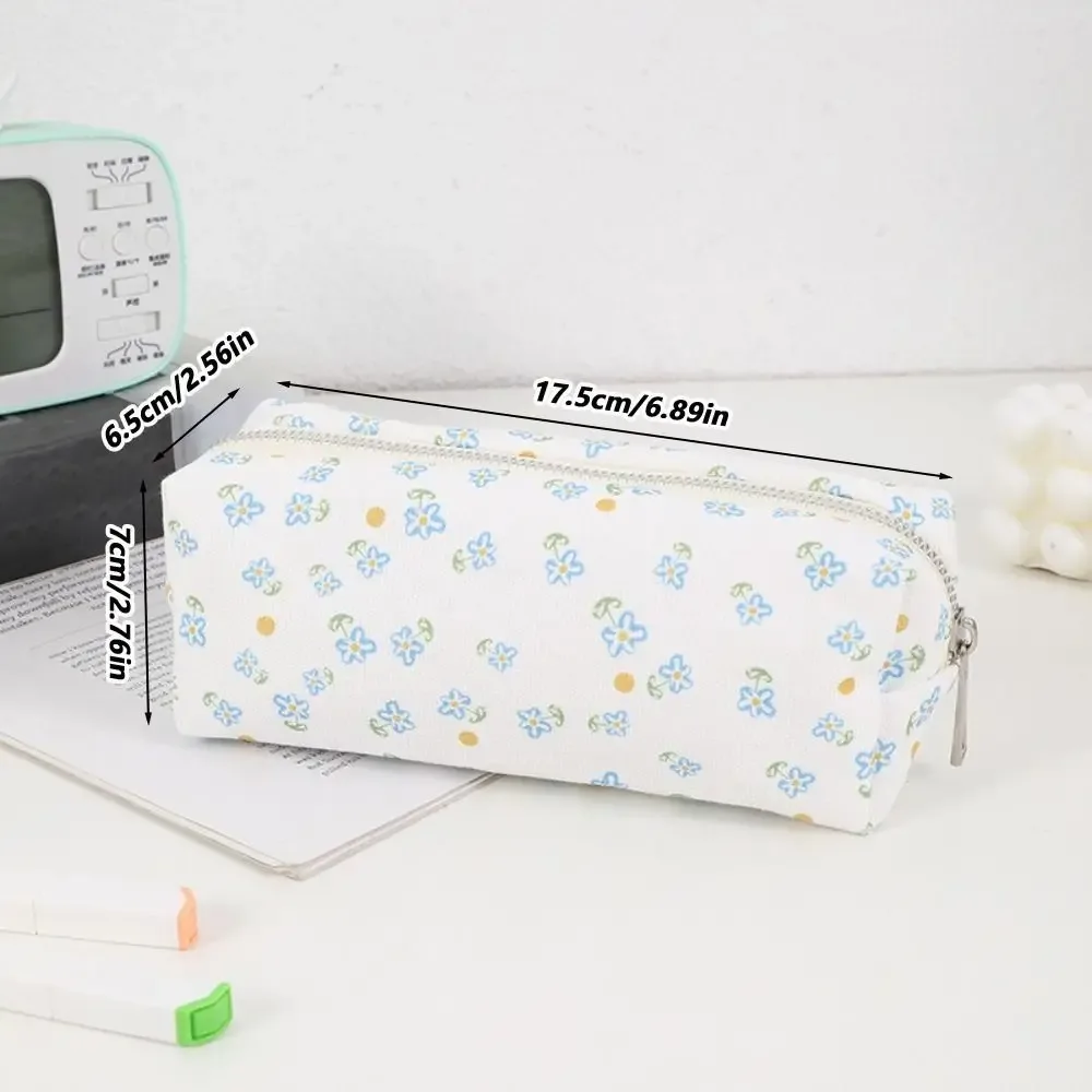 trousse à stylos à motif floral mignon, grande capacité, multifonctionnelle, organisateur de papeterie pour étudiants