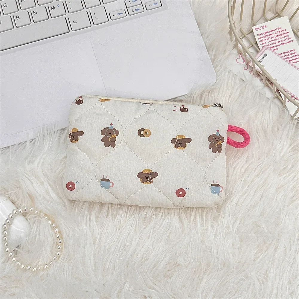 sac de rangement portable de dessin animé mignon pour femmes, petit sac à main de voyage, sac à cosmétiques, sac à main pour rouge à lèvres, carte pour écouteurs, mini portefeuille de maquillage, sac en poudre