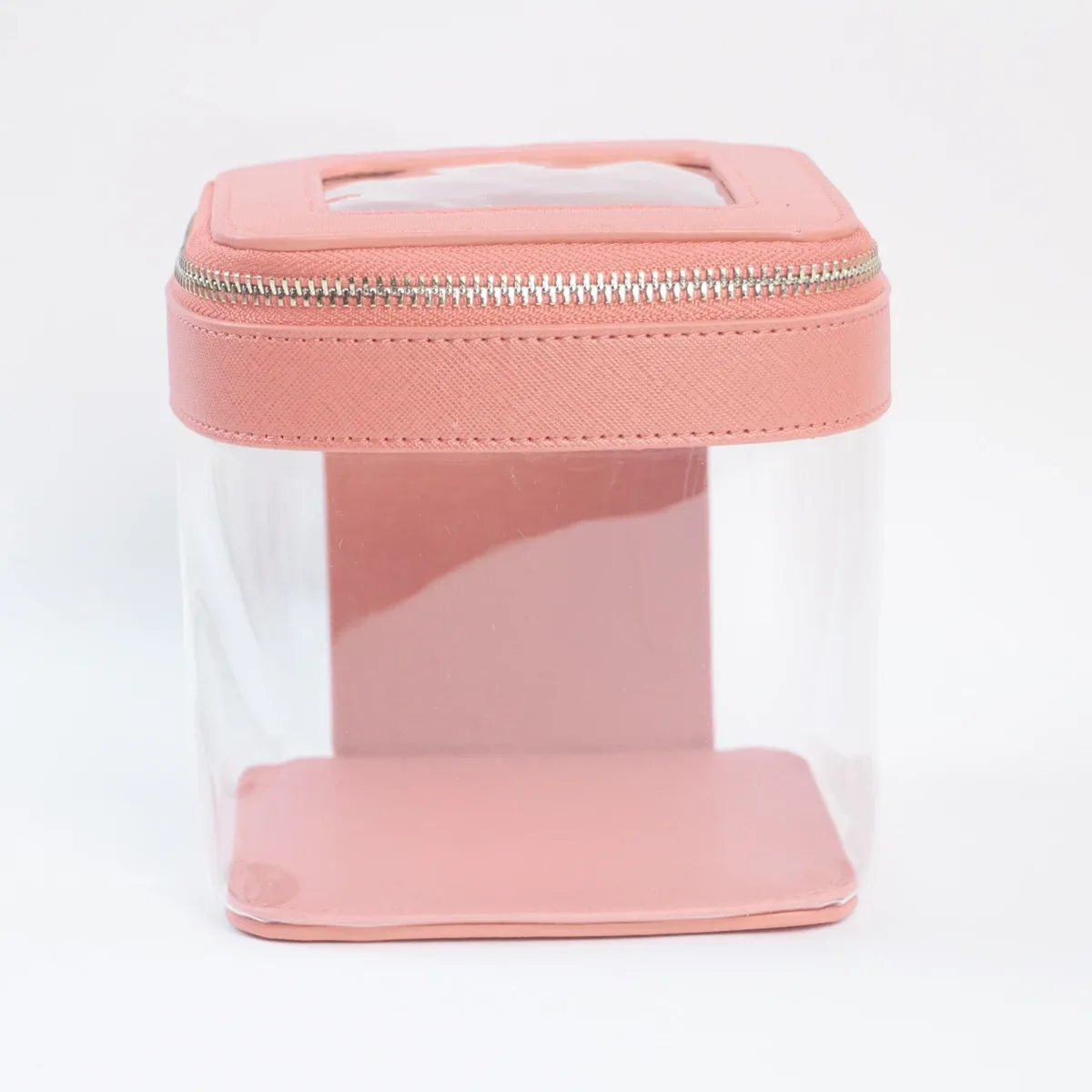 pochette de maquillage et trousse de toilette personnalisables avec nom, design transparent et visuel, grande capacité, portable pour les voyages