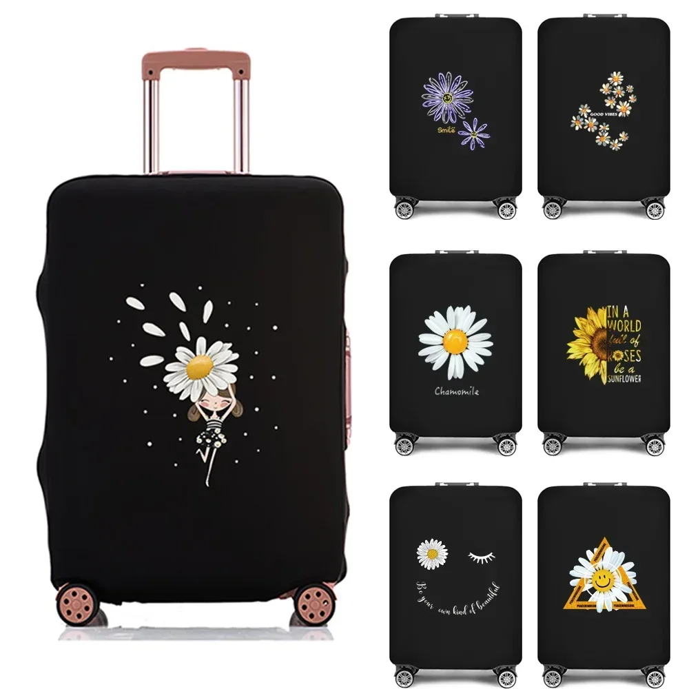 housse de protection pour valise à bagages, épaisse, élastique, anti-poussière, pour valise de 18 à 28 pouces, série daisy, accessoires de voyage