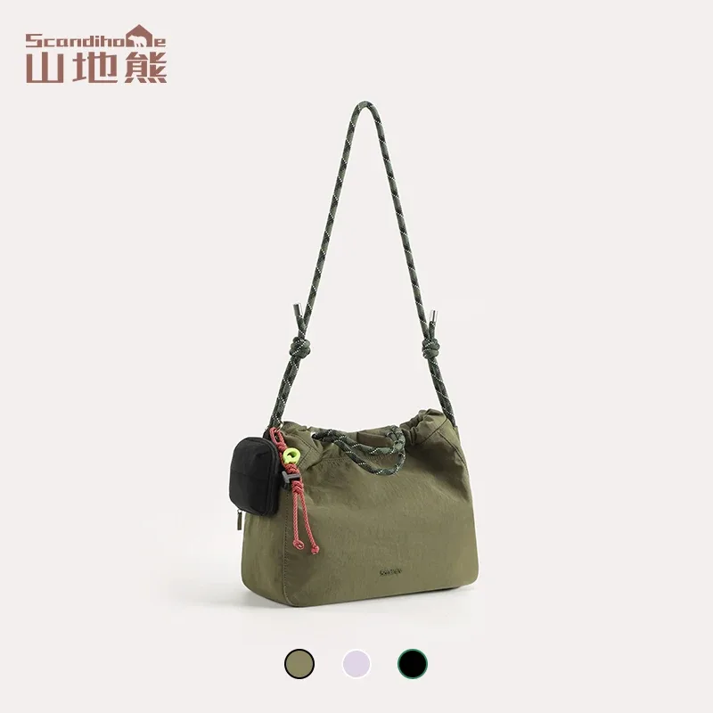 sac fourre-tout à cordon de grande capacité, sac à main léger en nylon de 9,5 l, sac à bandoulière imperméable pour femmes, sac à bandoulière multi-positions