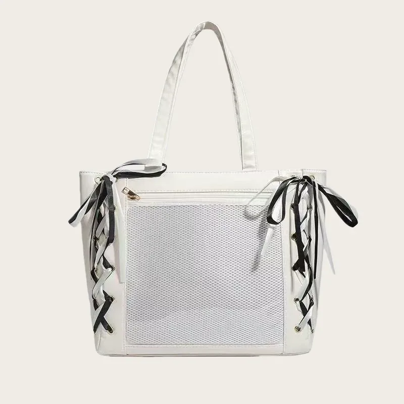 nouveau sac ita japonais mignon et élégant avec ruban, sacs à main transparents pour filles lolita, sacs fourre-tout tendance de grande capacité, sacs à bandoulière esthétiques
