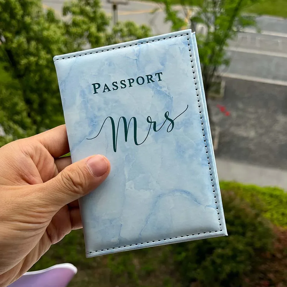couvertures personnalisées pour passeport mr et mrs, avec nom personnalisé, porte-passeport, couverture de passeport personnalisée pour couples