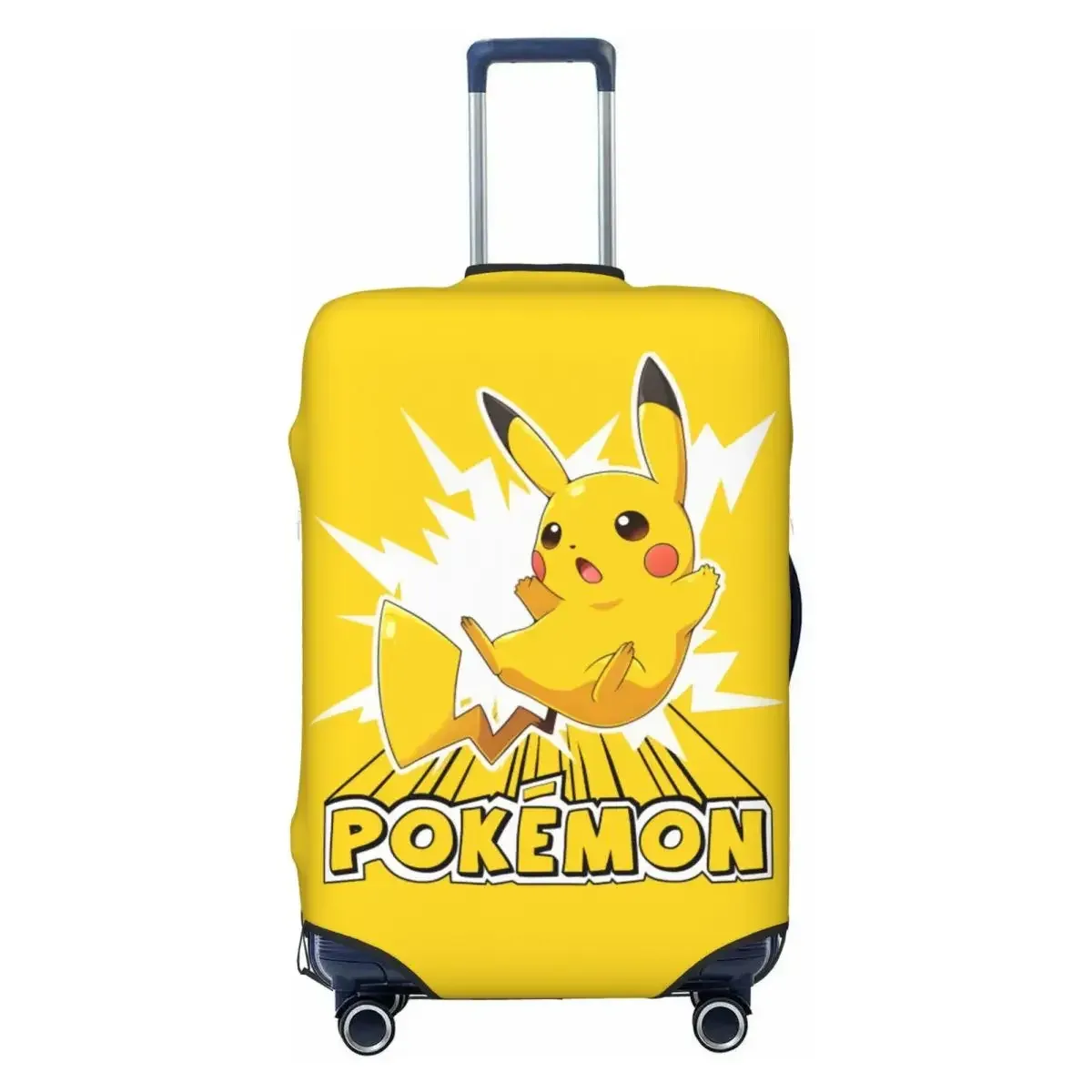housse de valise à haute élasticité, motif p-pikachizer, convient aux bagages de 18 à 32 pouces, durable, lavable, anti-poussière, pour avion et voyages en voiture
