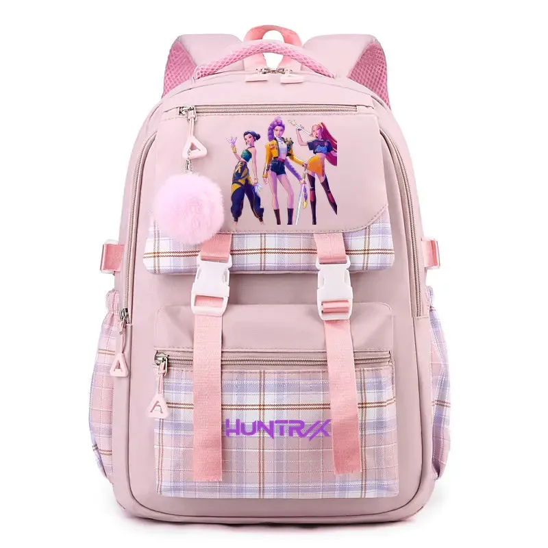 sac à dos d'étudiant k-pop demon hunters, cartable de grande capacité pour adolescents, sac à dos de voyage pour ordinateur portable pour femmes, cadeau