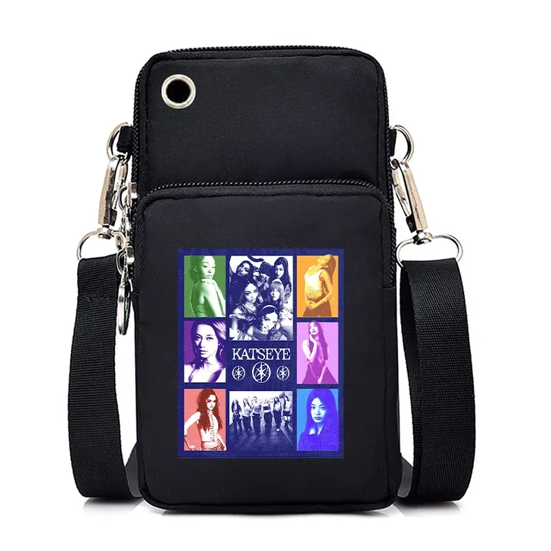 sacs à bandoulière vintage katseye hip hop pour femmes et hommes, mini sacs pour téléphone portable katseye pour filles et garçons, nouveaux sacs à main, sacs bandoulière, cadeaux
