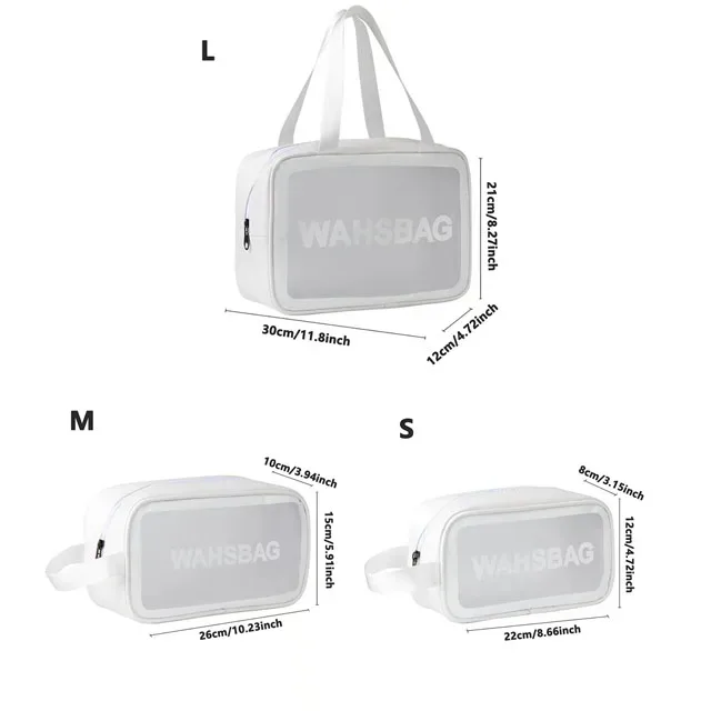 trousse de toilette de voyage transparente et imperméable, organisateur de maquillage portable, sac de rangement pour articles de toilette pour hommes, tailles s/m/l