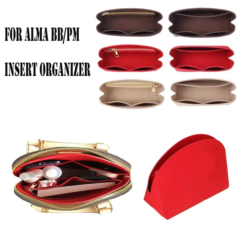 pour alma insérer sac organisateur maquillage petit sac à main organisateur sac à main intérieur portable cosmétique bing shell sac organisateur noël