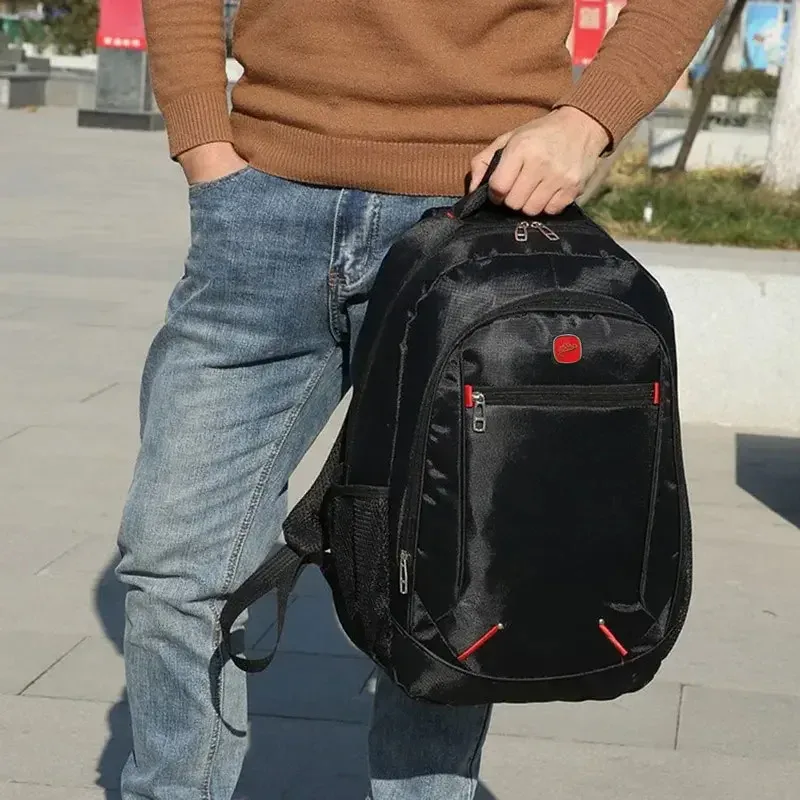 sac à dos scolaire grande capacité pour étudiants, sac à dos décontracté de couleur unie, matériau oxford, nouveau sac à dos pour hommes, sac multifonctionnel simple