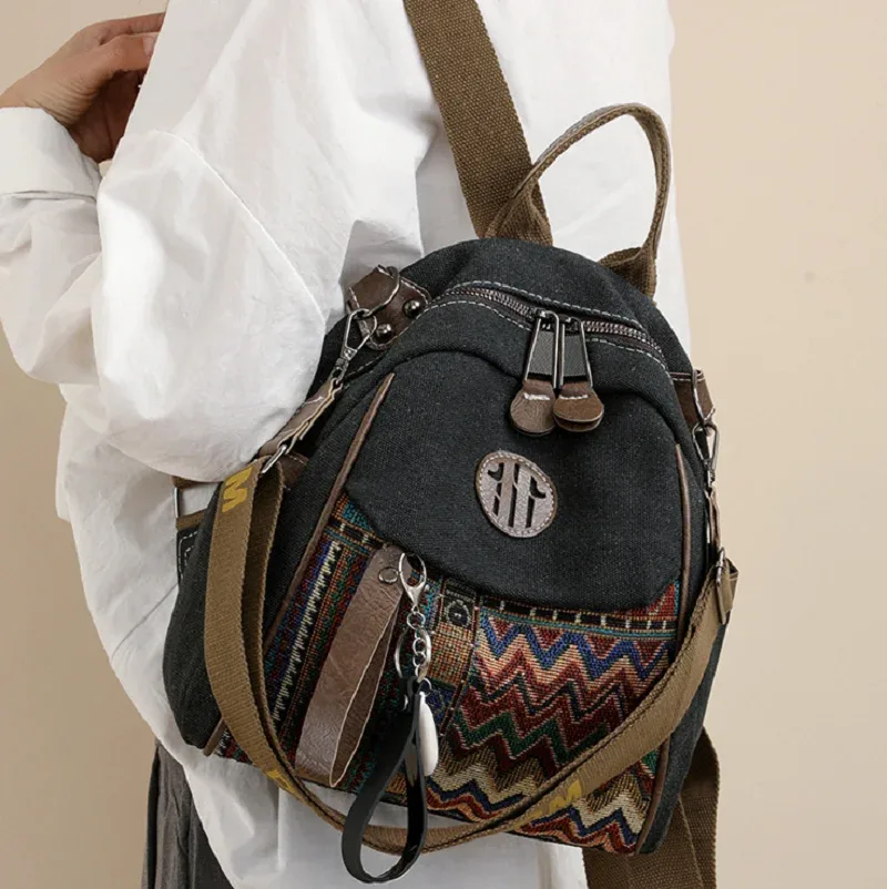sacs à dos de voyage en denim brodé de haute qualité pour femmes coréennes, sacs à bandoulière de grande capacité, fourre-tout, cartable, nouvelle collection