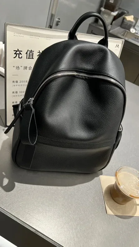 sac à dos de luxe en cuir de vache pour femmes, haut de gamme, première couche, grande capacité, assorti à tout, blanc, noir, souple, sac de voyage