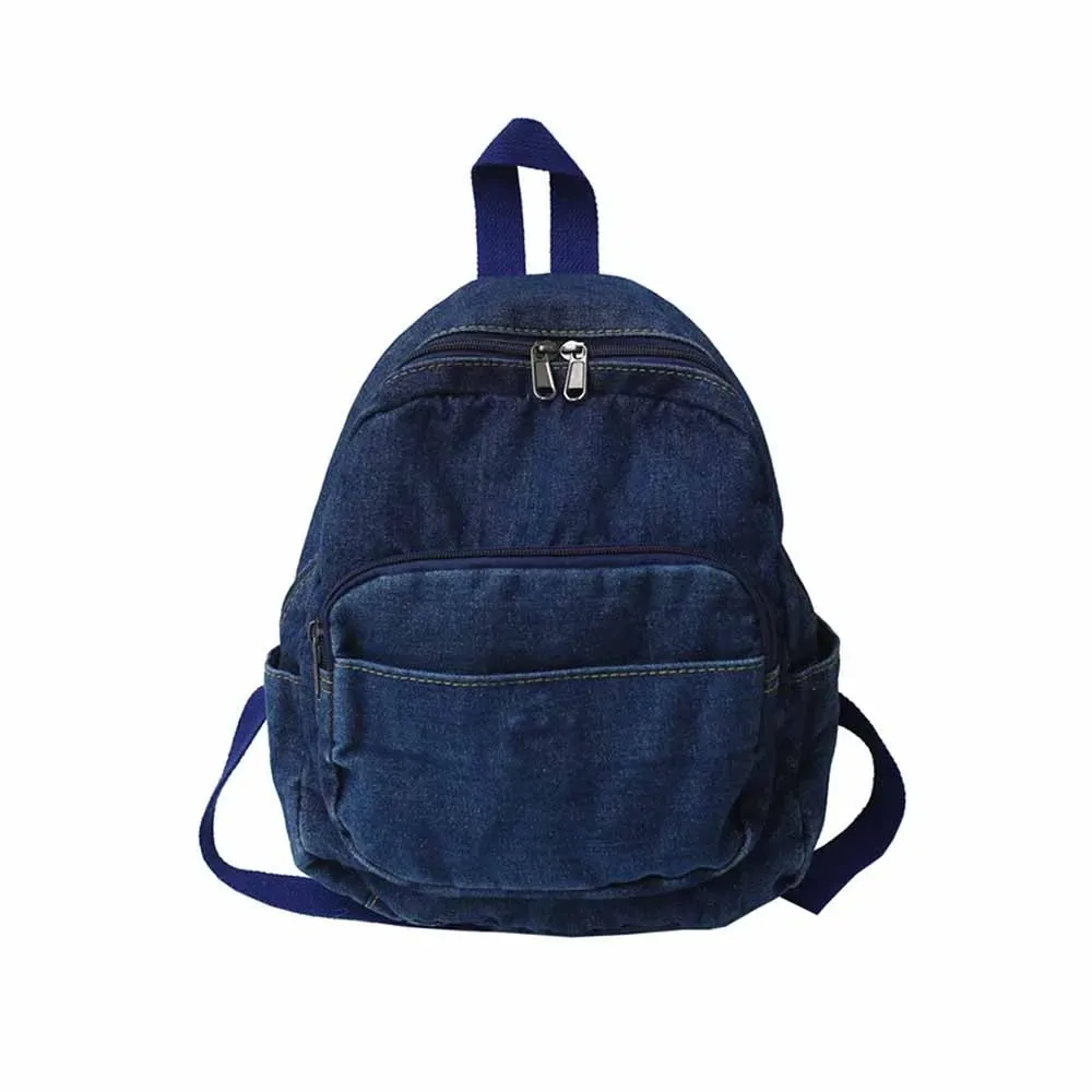 mini sac à dos en denim personnalisé avec nom brodé pour femme, nouvelle mode, polyvalent, cadeau unique pour jeune femme