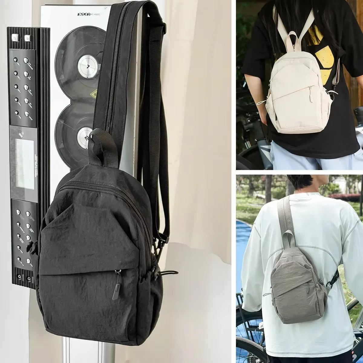 sac à bandoulière pour hommes, petit sac à dos à bandoulière simple, sac de poitrine pour femmes, cyclisme, sport, escalade, tablette pour garçons, léger mo