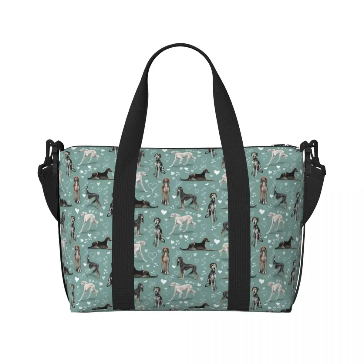 sac fourre-tout personnalisé whippet peeping pour femme, grande capacité, lévrier lévrier, sac de voyage pour chien, salle de sport, plage