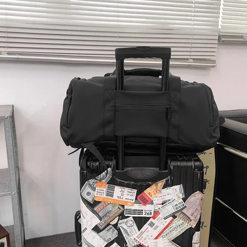 sac de fitness personnalisé avec logo imprimé, sac de voyage, séparation sèche et humide, compartiment à chaussures indépendant, sac de basket-ball