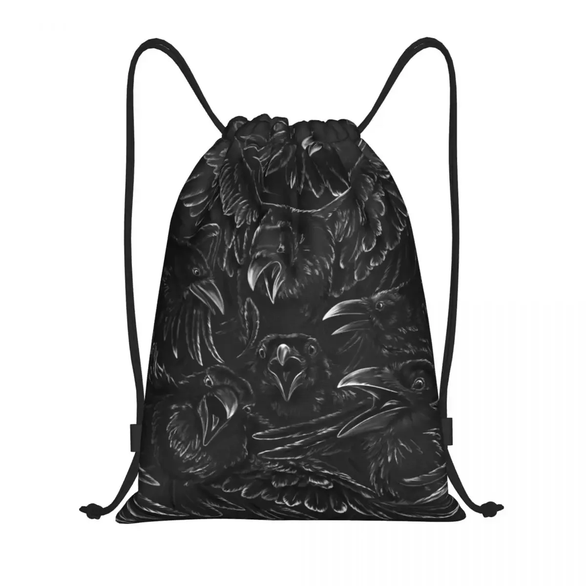 sac à dos de sport personnalisé raven rage proximité wstring pour hommes et femmes, sacoche d'entraînement corbeau effrayant gothique, sorcière d'halloween