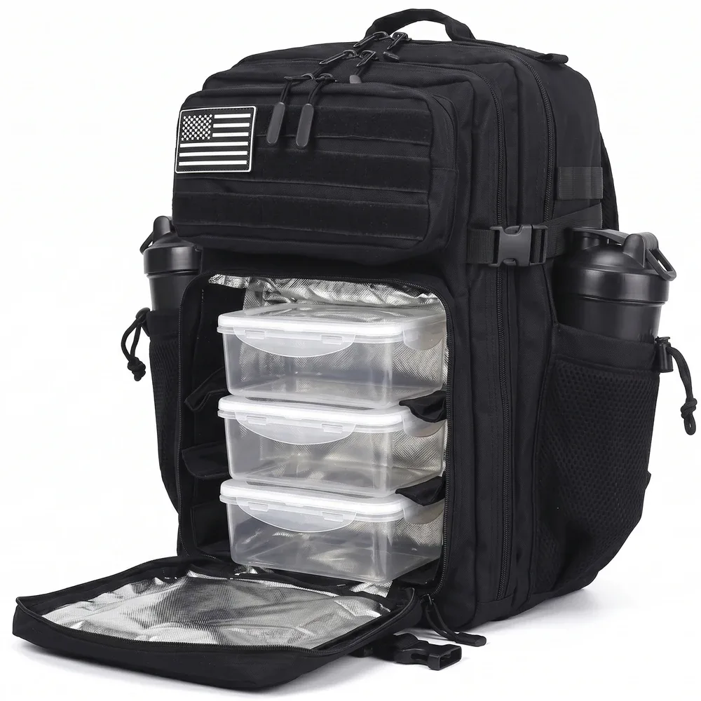 sac dos oxford université noir poche bouteille bandoulière ajustable compartiment ordinateur pockets supplémentaires usage sport fitness