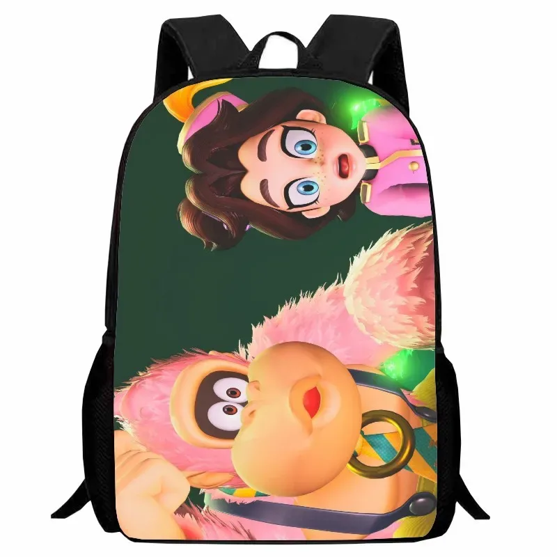 sac dos nylon donkey kong animé joyeux course combat famille grande capacité voyager école
