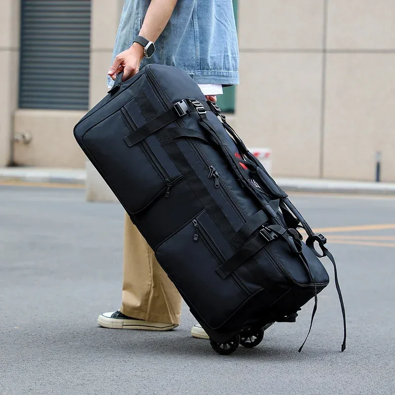 sac de voyage grand format 100l, sac à bagages à main, sac à roulettes d'extérieur, sac de rangement pour vêtements, sac à dos double épaule, imperméable et résistant à l'usure