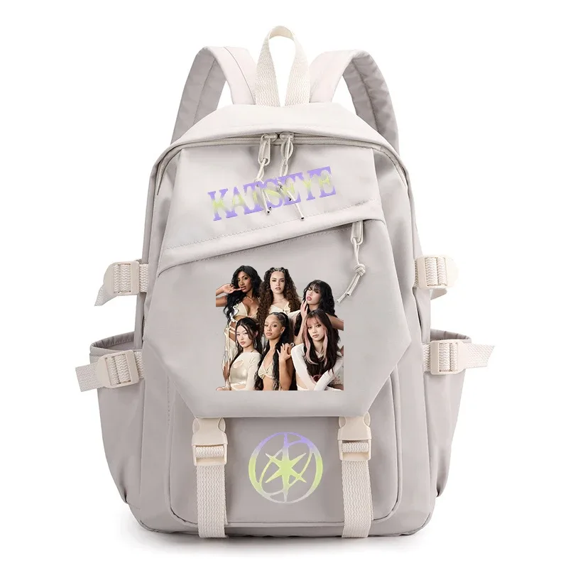 sac à dos kpop katseye pour femmes, sacs d'école multifonctionnels de grande capacité, sac à dos pour adolescents et étudiants, sac de voyage pour fans de mode