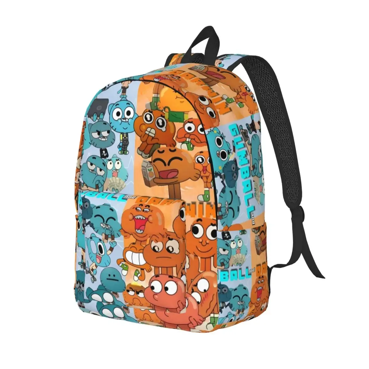 sac à dos classique amazing world of gumballs avec poche pour étudiants, randonnée, voyage, sac à dos pour hommes et femmes, sacs en toile pour ordinateur portable