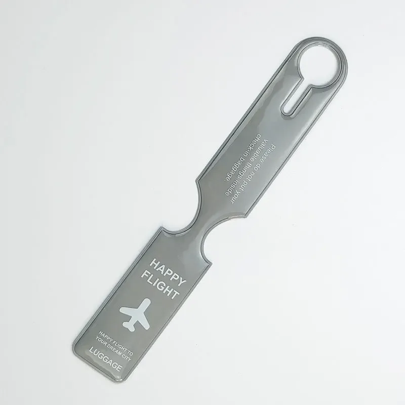 étiquettes de bagage en pvc pour avion, carte d'embarquement, étiquettes de valise anti-perte, étiquette de bagage, nom, identification, adresse, accessoires de voyage