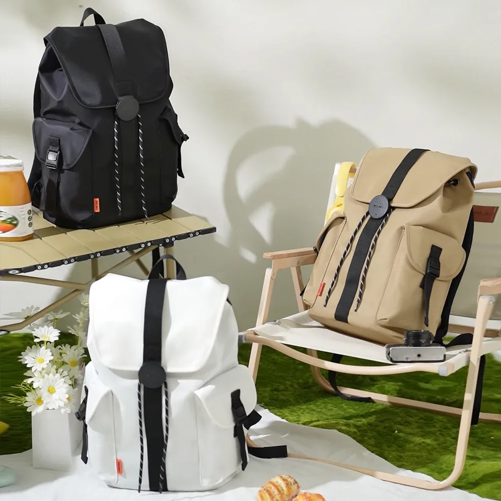 mixi – sac à dos pour ordinateur portable 16 pouces, pour femmes et hommes, léger et étanche, décontracté, de voyage, de week-end, pour étudiants, 17 pouces, blanc