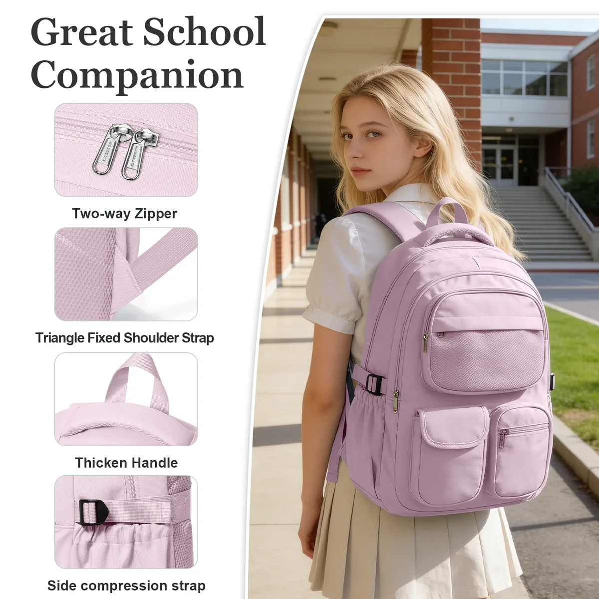 sac à dos scolaire pour adolescentes, sac à dos pour ordinateur portable de grande capacité, sacs d'école pour filles et garçons, sac à dos ergonomique à la mode, sac à dos décontracté