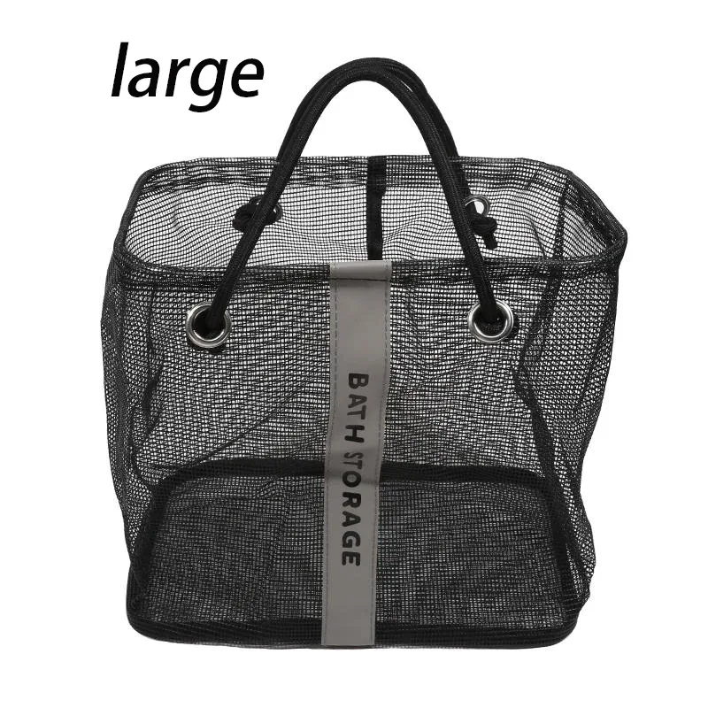 grand/petit sac de douche, trousse de toilette portable, fournitures dentaires pour hommes, trousse de toilette en maille, panier de rangement de voyage pour femmes, 2025