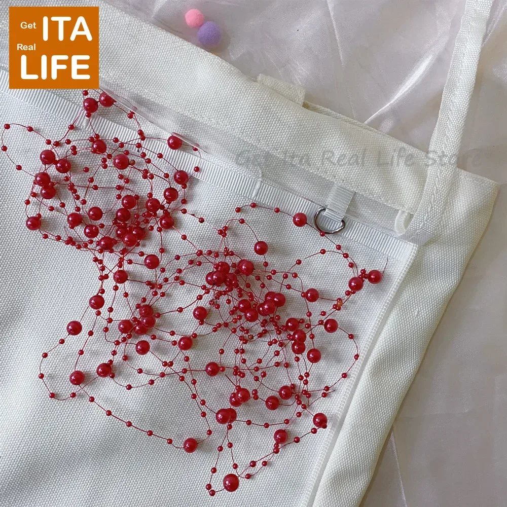 italife perle chaîne charme ita sac accessoires femmes rouge itabag décoration pour adolescente filles sac à dos rose longueur 5 mètres h311