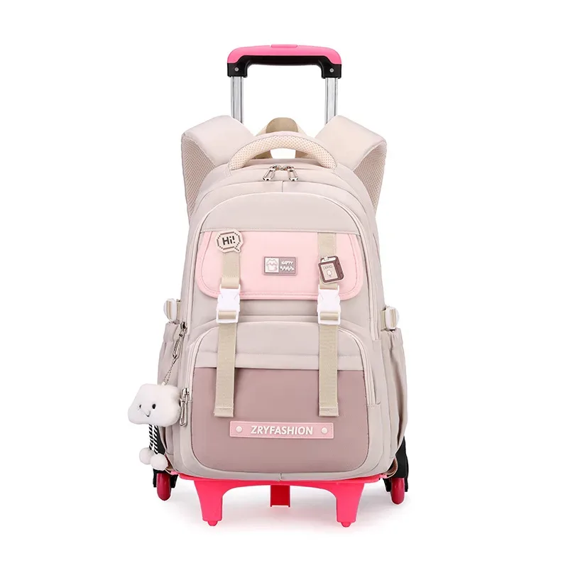 nouveau sac à dos scolaire 2025 avec roulettes, sacs à dos à roulettes pour adolescentes, sac à dos roulant pour étudiants, sacs de voyage