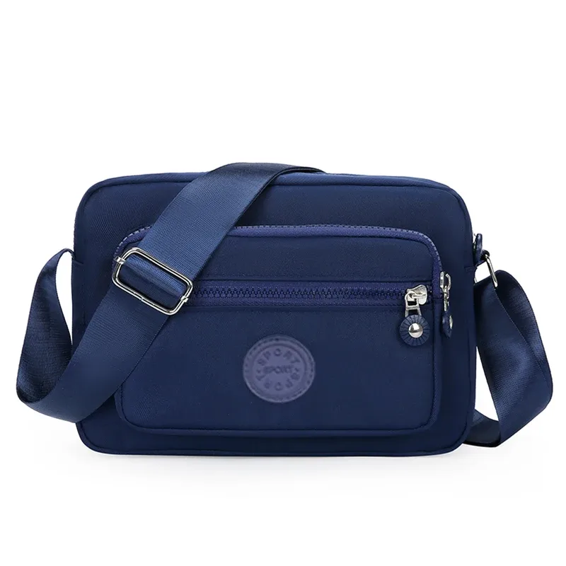 sac bandoulière multi-poches de couleur unie pour femme, sac à épaule multifonctionnel, sac d'affaires tendance de la même couleur