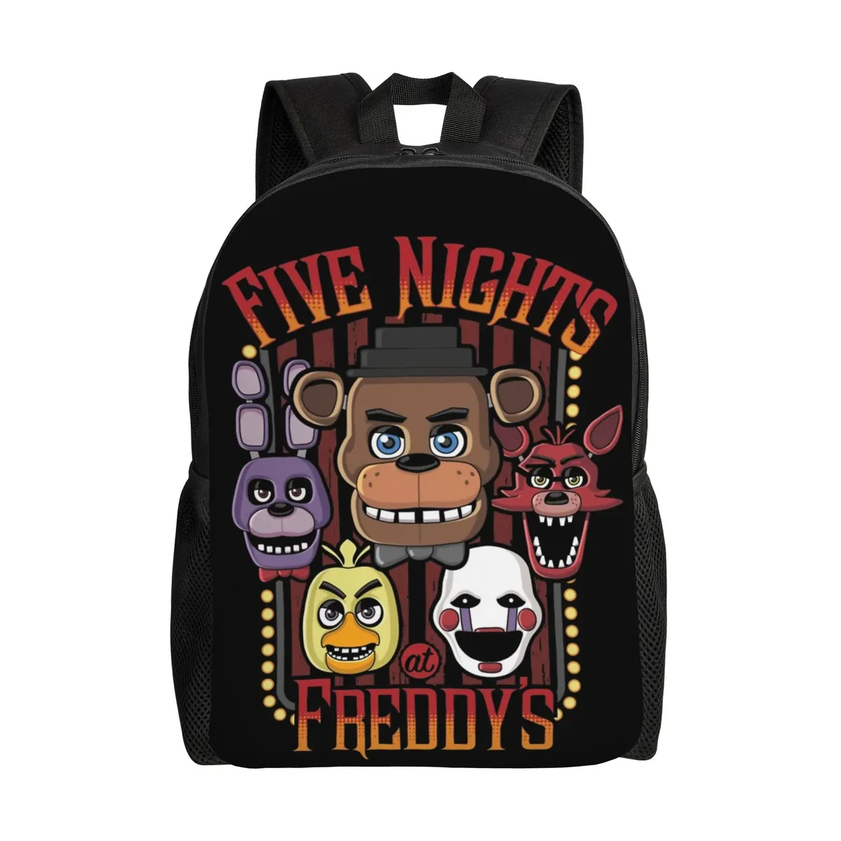 sac à dos de dessin animé fnaf pour adolescents, cadeau pour le lycée, randonnée, voyage, sac à dos de jeu freddy pour hommes et femmes, sacs en toile pour ordinateur portable