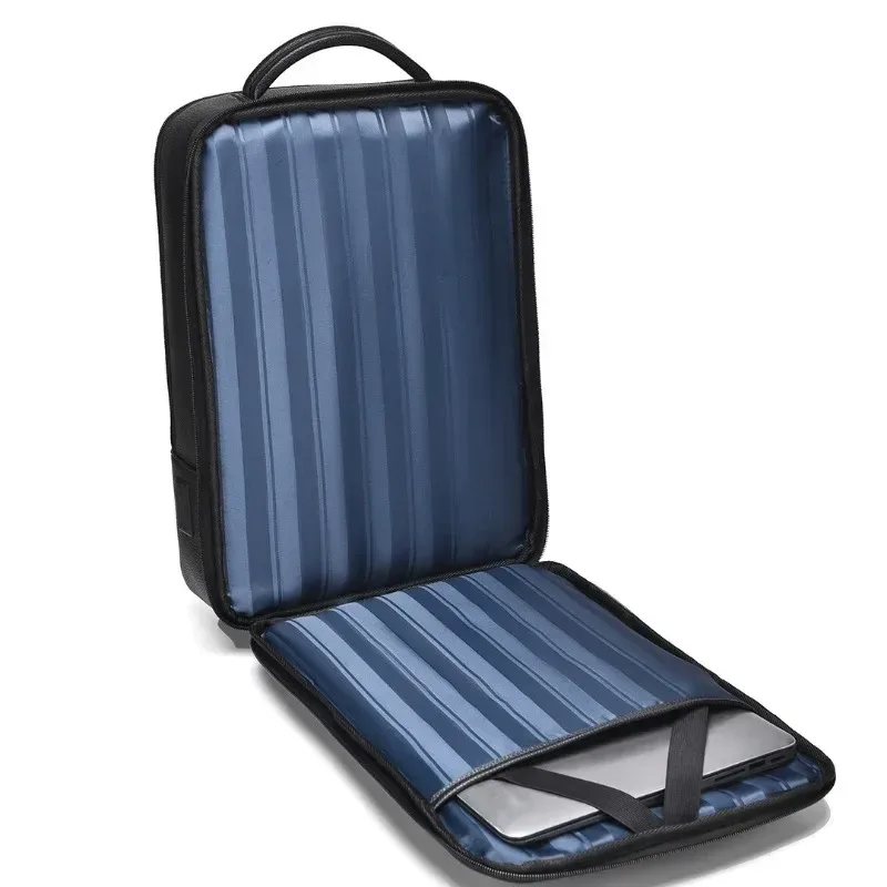 sac à dos exécutif hommes sacoche en cuir pu usb charge porte-documents bureau voyage ordinateur portable bureau affaires épaule sac à dos mâle