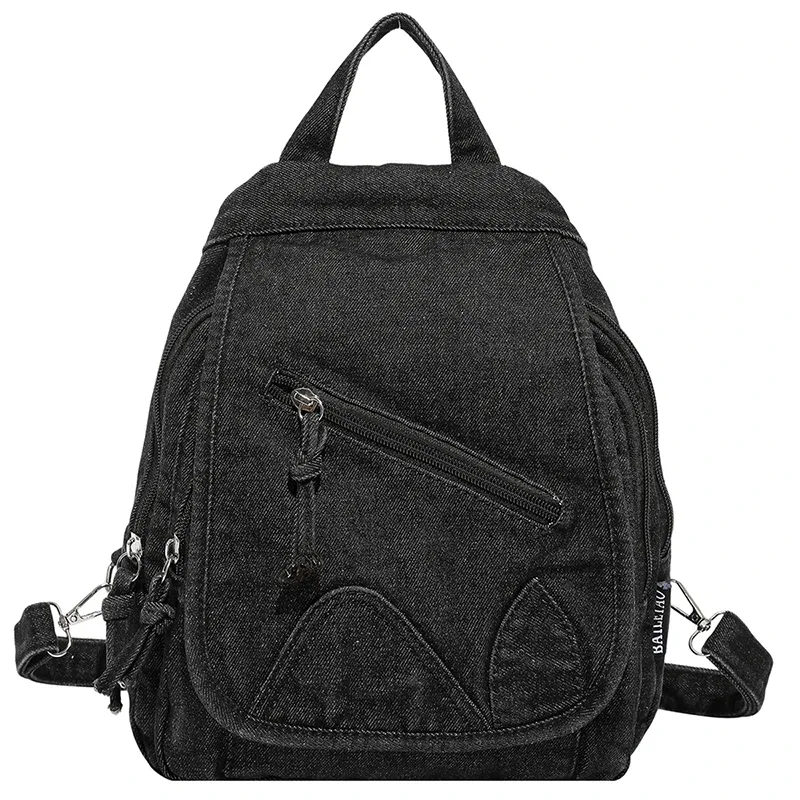 rétro grande capacité lavé denim simple sacs à dos femmes trajet fourre-tout sac 2025 femmes sac quotidien shopper sacs à main bolsa