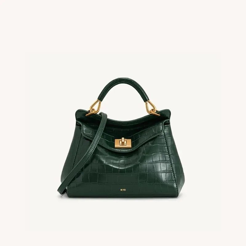 sac lock bag jw pei, sac à bandoulière en cuir véritable tendance, lucia lock bag, sac à main polyvalent haut de gamme
