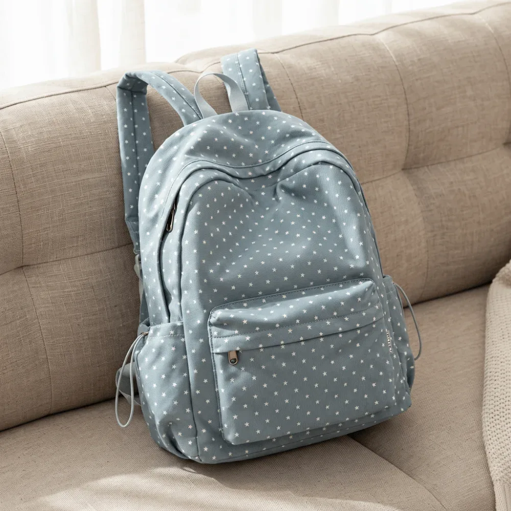 sac à dos scolaire à motif à pois style ins, grande capacité, sac de voyage de loisirs léger, nouveau sac pour ordinateur portable pour femmes