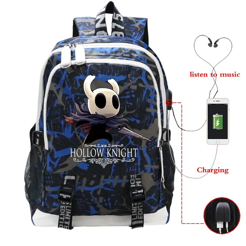 garçons filles creux chevalier cartable enfants sac à dos jeu de dessin animé usb grande capacité portable sac à dos étudiants sacs de voyage cadeau