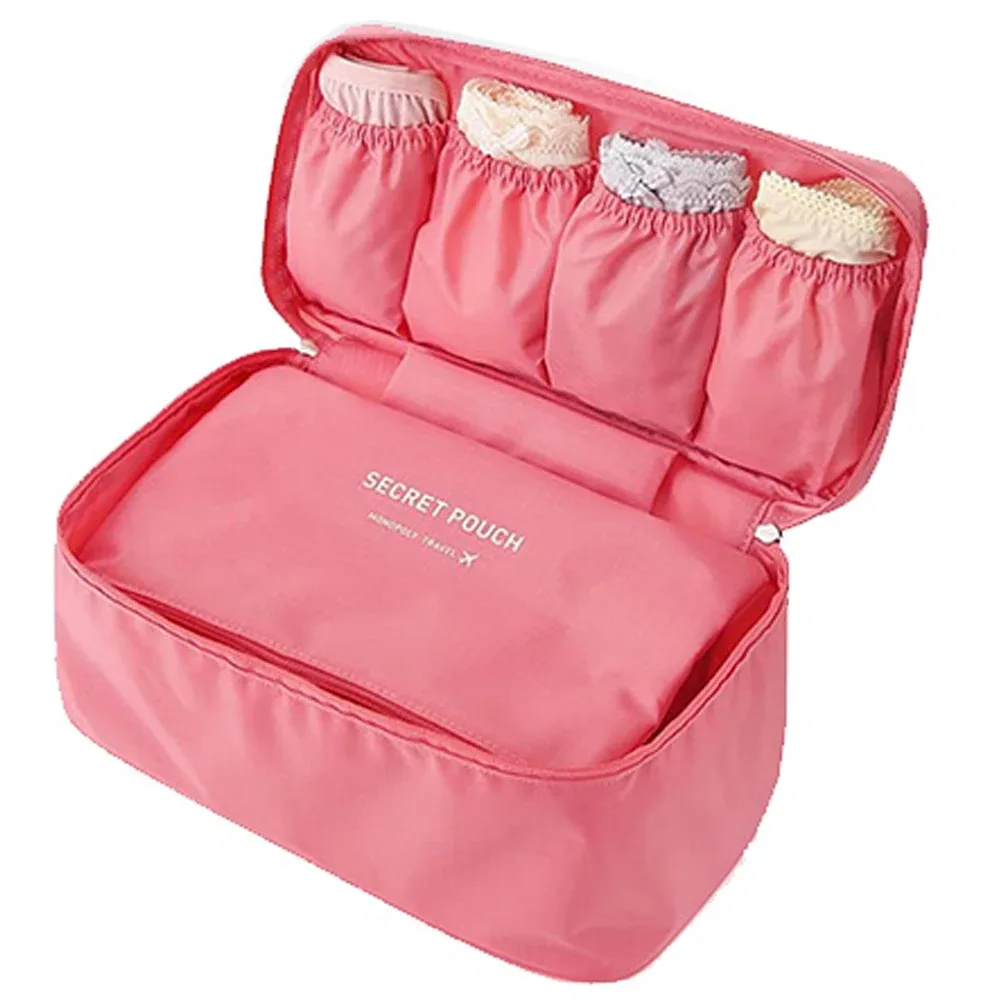 sac de soutien-gorge de voyage pliable pour femmes, organisateur de sous-vêtements, articles de toilette cosmétiques, sac de rangement séparé, étui de lavage portable étanche pour femmes
