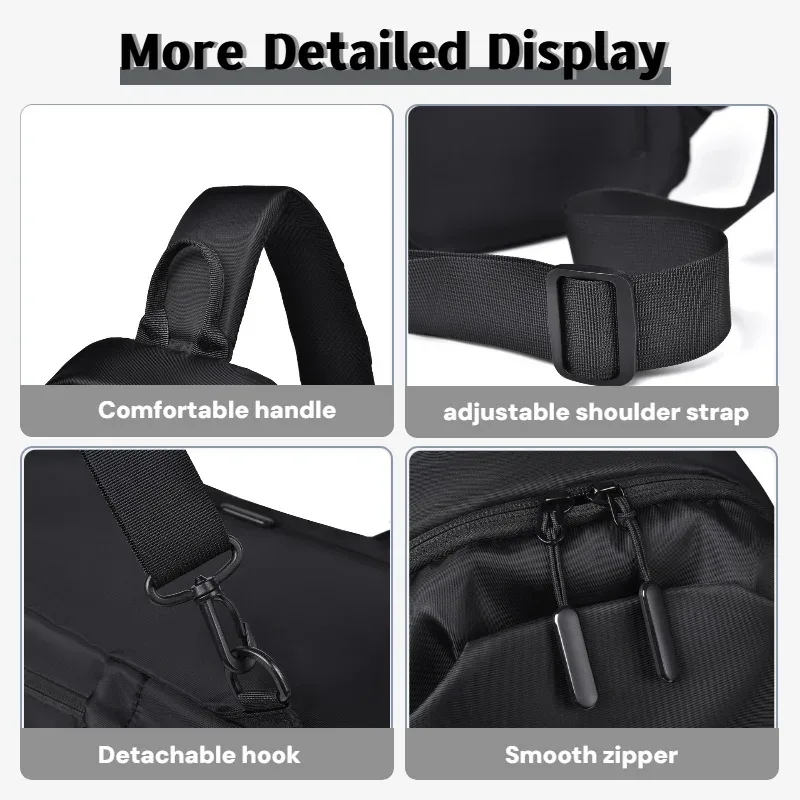 sac de poitrine multifonctionnel pour hommes avec bretelles réglables, sac à bandoulière professionnel adapté au sport, aux voyages d'affaires et aux trajets quotidiens