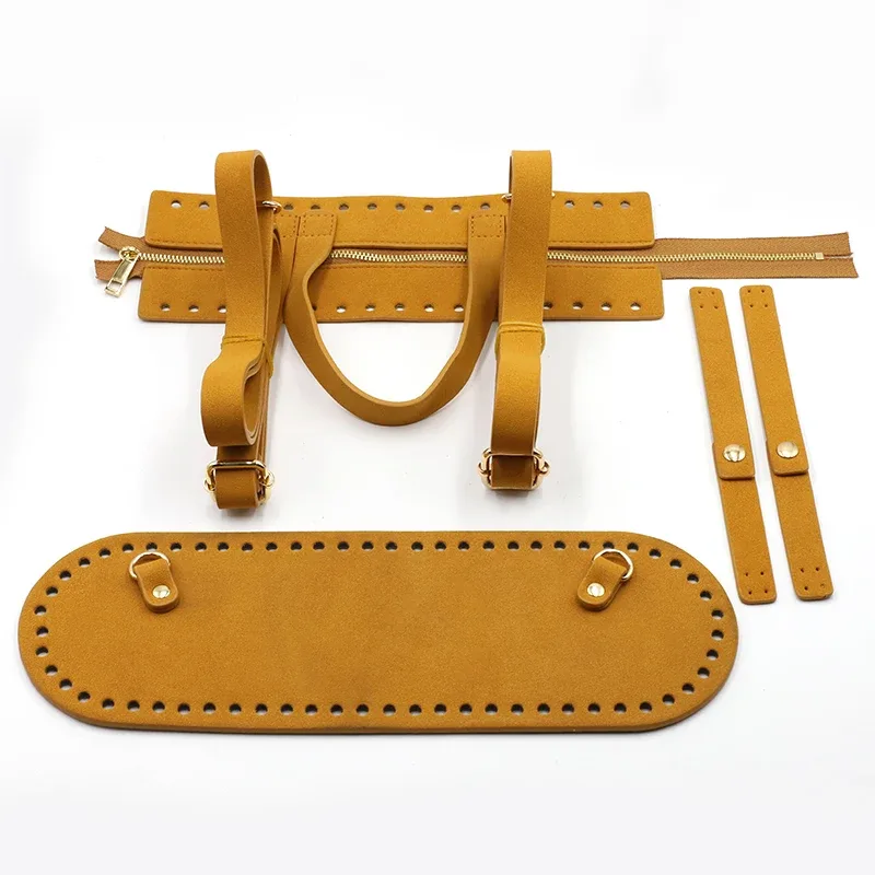 1 ensemble de sacs à main faits à la main en cuir pu avec fond de sac, accessoires de quincaillerie et bandoulière pour sac à main, pour sac à dos diy pour femme
