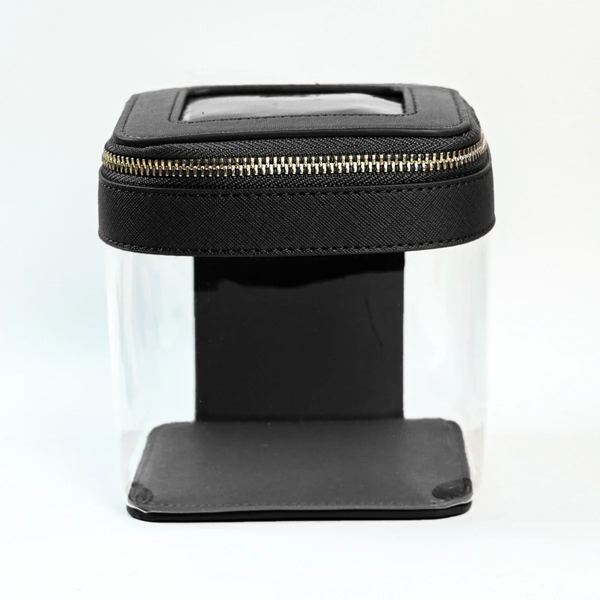 pochette de maquillage et trousse de toilette personnalisables avec nom, design transparent et visuel, grande capacité, portable pour les voyages