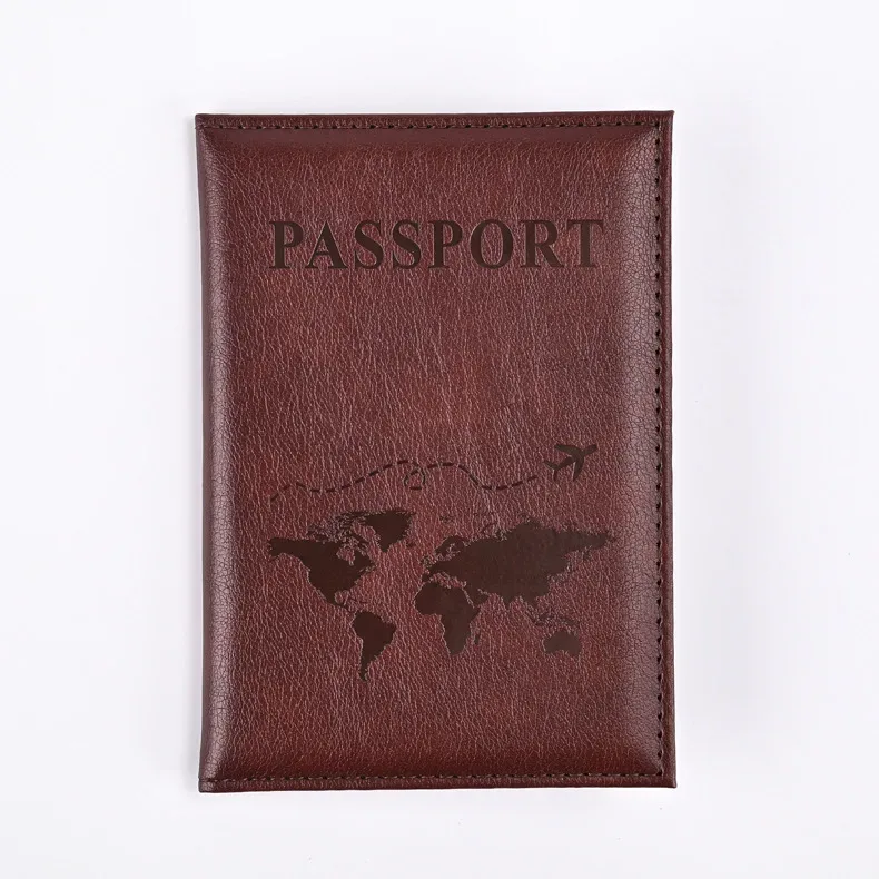porte-passeport en cuir pu pour hommes et femmes, étui pour cartes de crédit, portefeuille de couverture, accessoires de voyage, sac à main