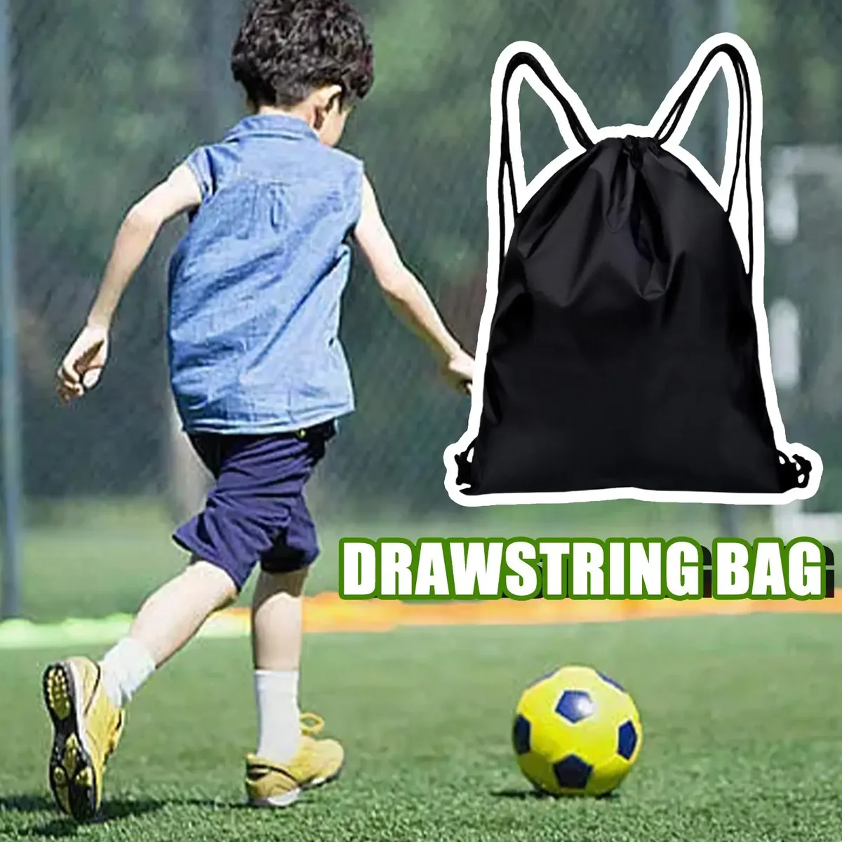 sac de rangement en nylon imperméable avec cordon de serrage, sac multifonctionnel, sac de voyage durable pour chaussures, sous-vêtements, sport et voyage