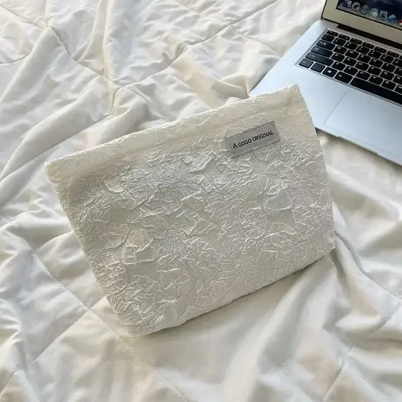 trousse de maquillage florale en toile pour femme, grands sacs à cosmétiques, poudres, grande capacité, sacs de rangement de voyage, pochette simple pour femme