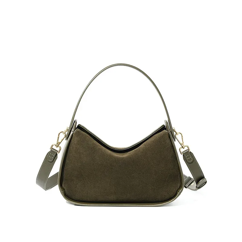 sac à bandoulière en cuir suédé pour femmes, sac à bandoulière au design unique, sac à main pour le travail et les déplacements, boîte de beauté urbaine, fourre-tout, nouvelle collection 2025
