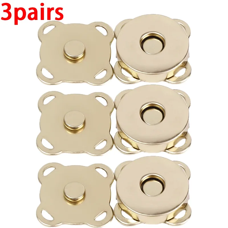 fermoirs magnétiques en métal pour couture, 14/18mm, pour sac à main, bricolage, cadenas, épingles à fleur de prunier, lèvent artisanaux pour vêtements